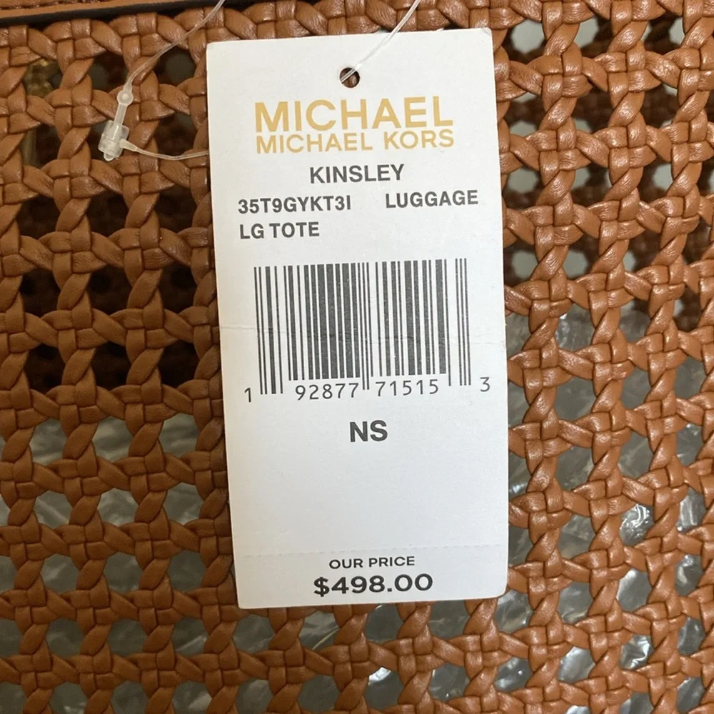 MICHAEL Michael Kors large woven Kinsley Tote NEW